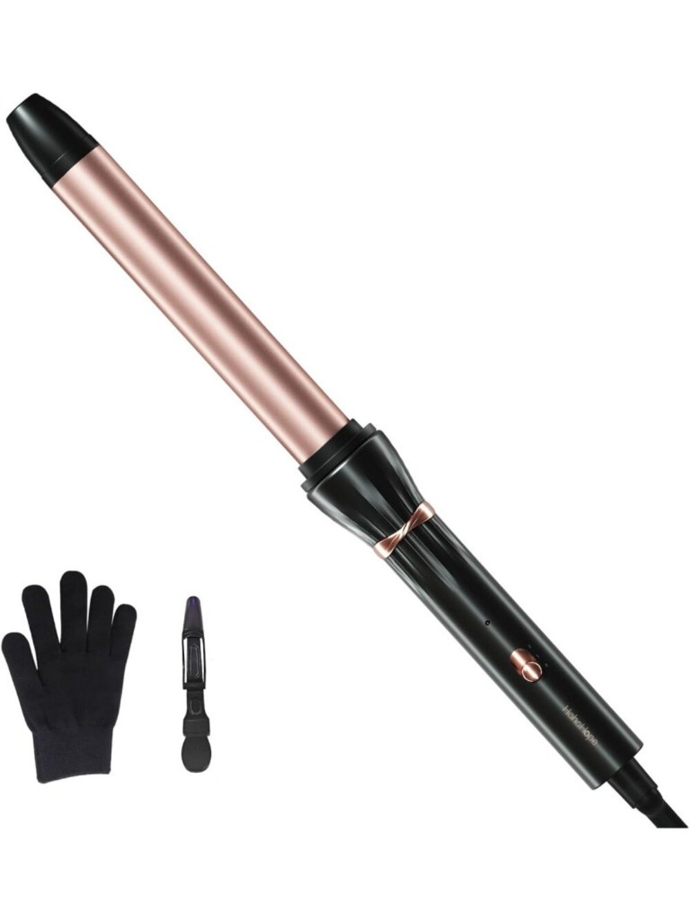 1-Inch Ceramic Curling Wand for Loose Waves, Long Barrel, Dual Voltage, 2 Heat